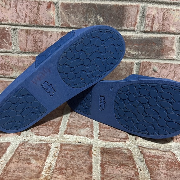 Mens Coach blue monogram slides size 10 - Picture 10 of 10